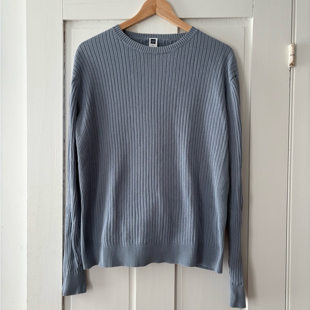 GAP Blue Ribbed Knit Sweater